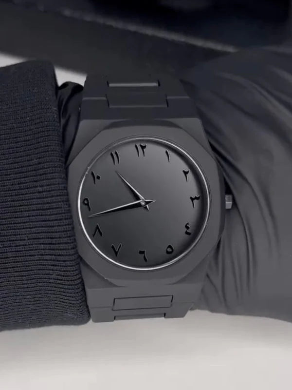 Arabic Black Aura Watch – Premium Luxury Timepiece with Arabic Dial & Elegant Black Finish