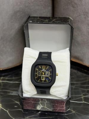 Square Dial Men’s Watch – Elegant White Analogue Timepiece with Modern Design