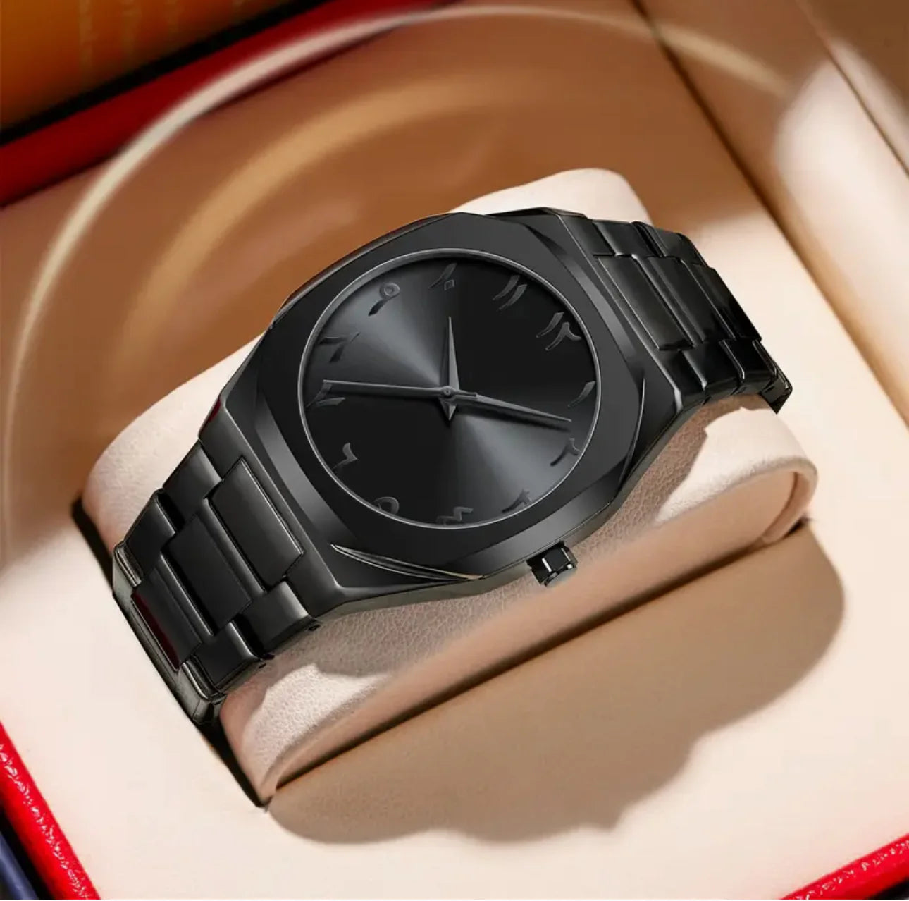 Arabic Black Aura Watch – Premium Luxury Timepiece with Arabic Dial & Elegant Black Finish