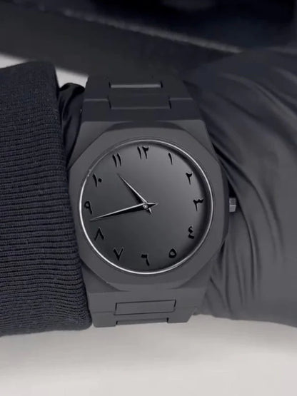 Arabic Black Aura Watch – Premium Luxury Timepiece with Arabic Dial & Elegant Black Finish
